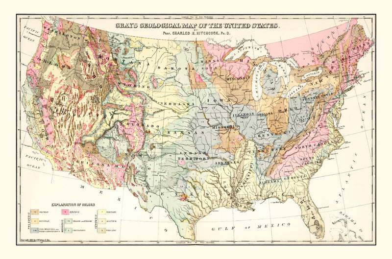 Size comparison using Geological Map of the United States 1882