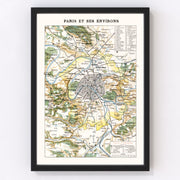 Paris Vintage Map 1900