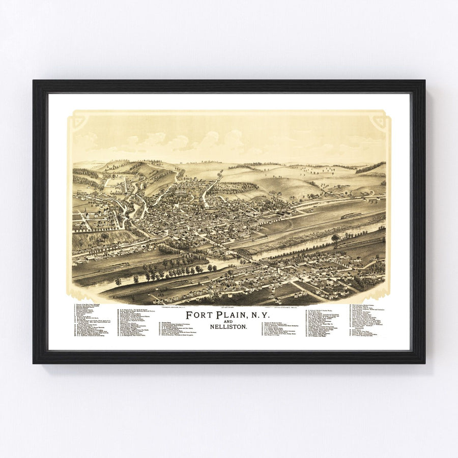Fort Plain Vintage Map 1891