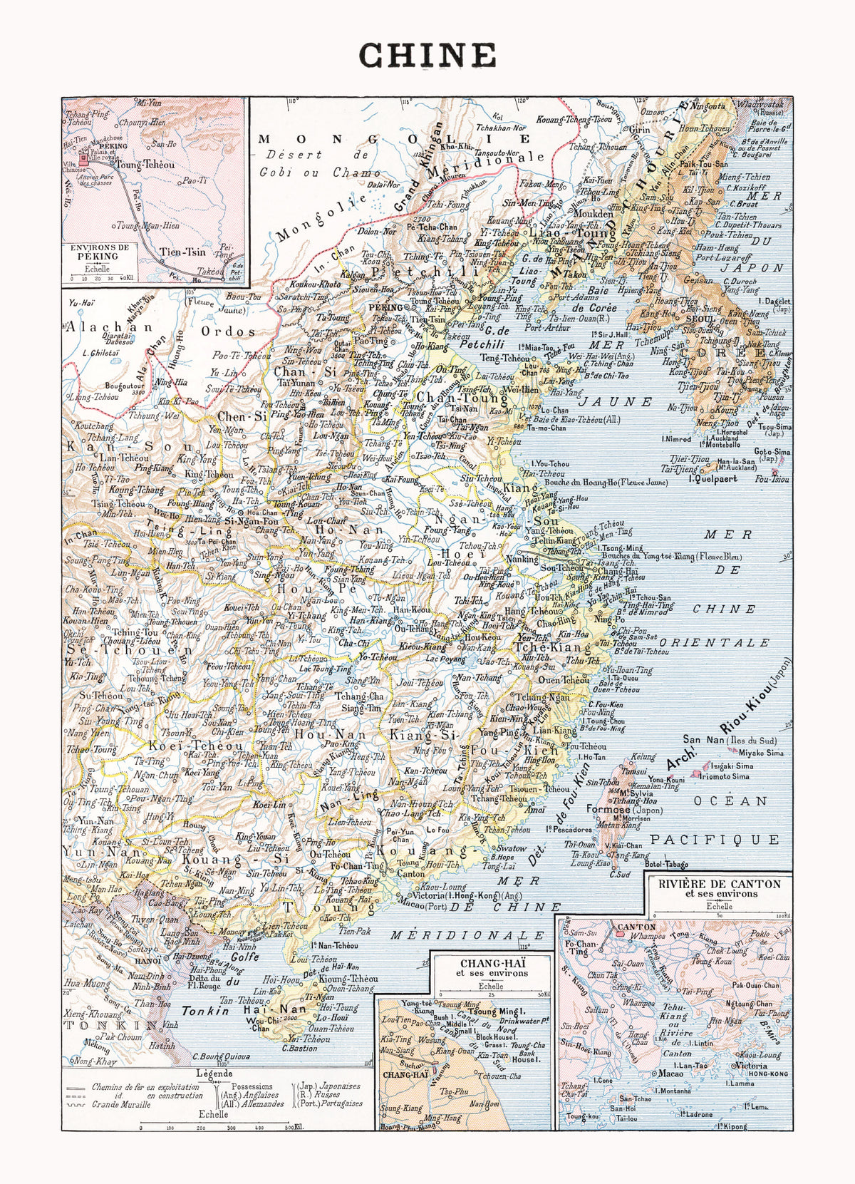 Preview of Vintage Map of China 1900