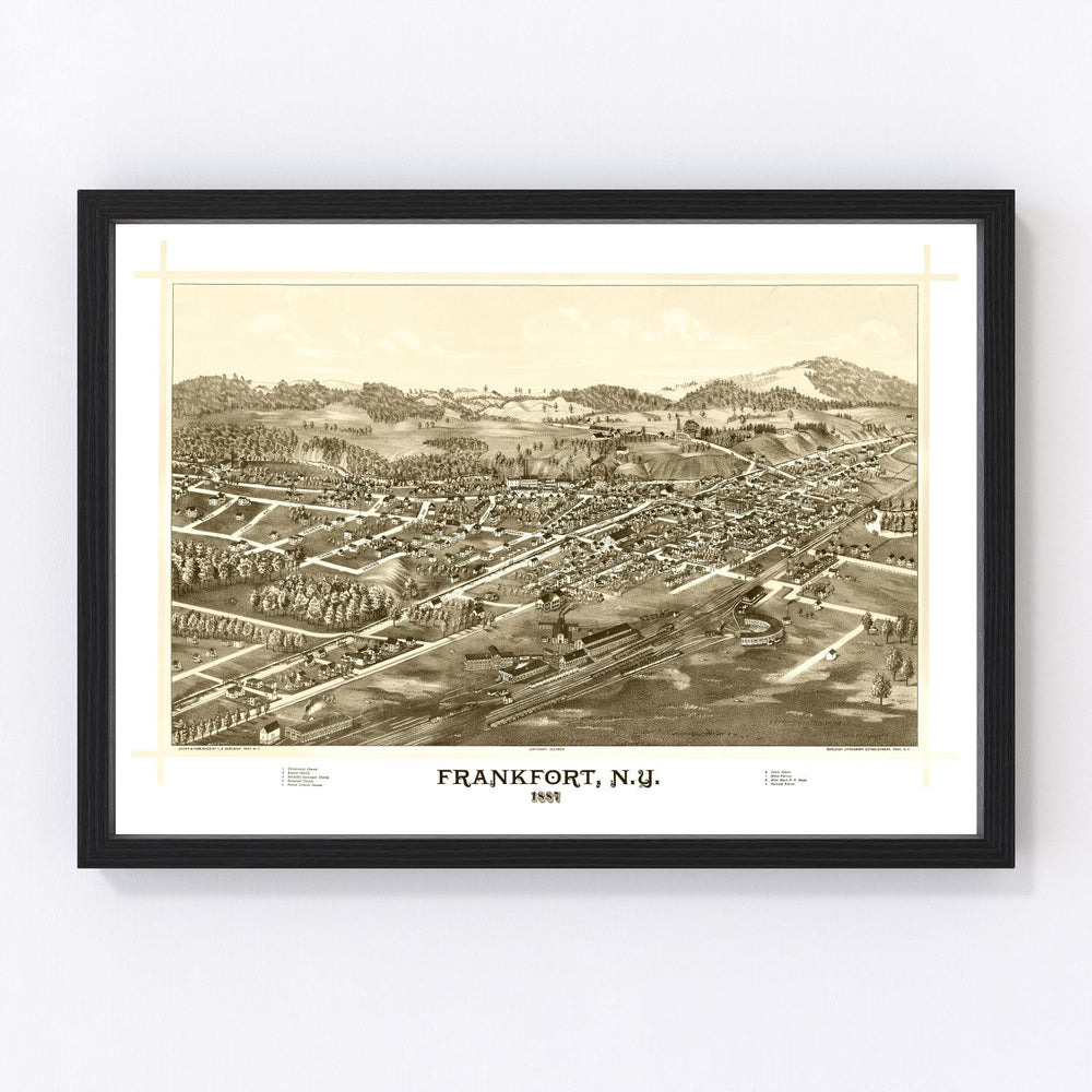 Frankfort Vintage Map 1887