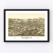 Frankfort Vintage Map 1887