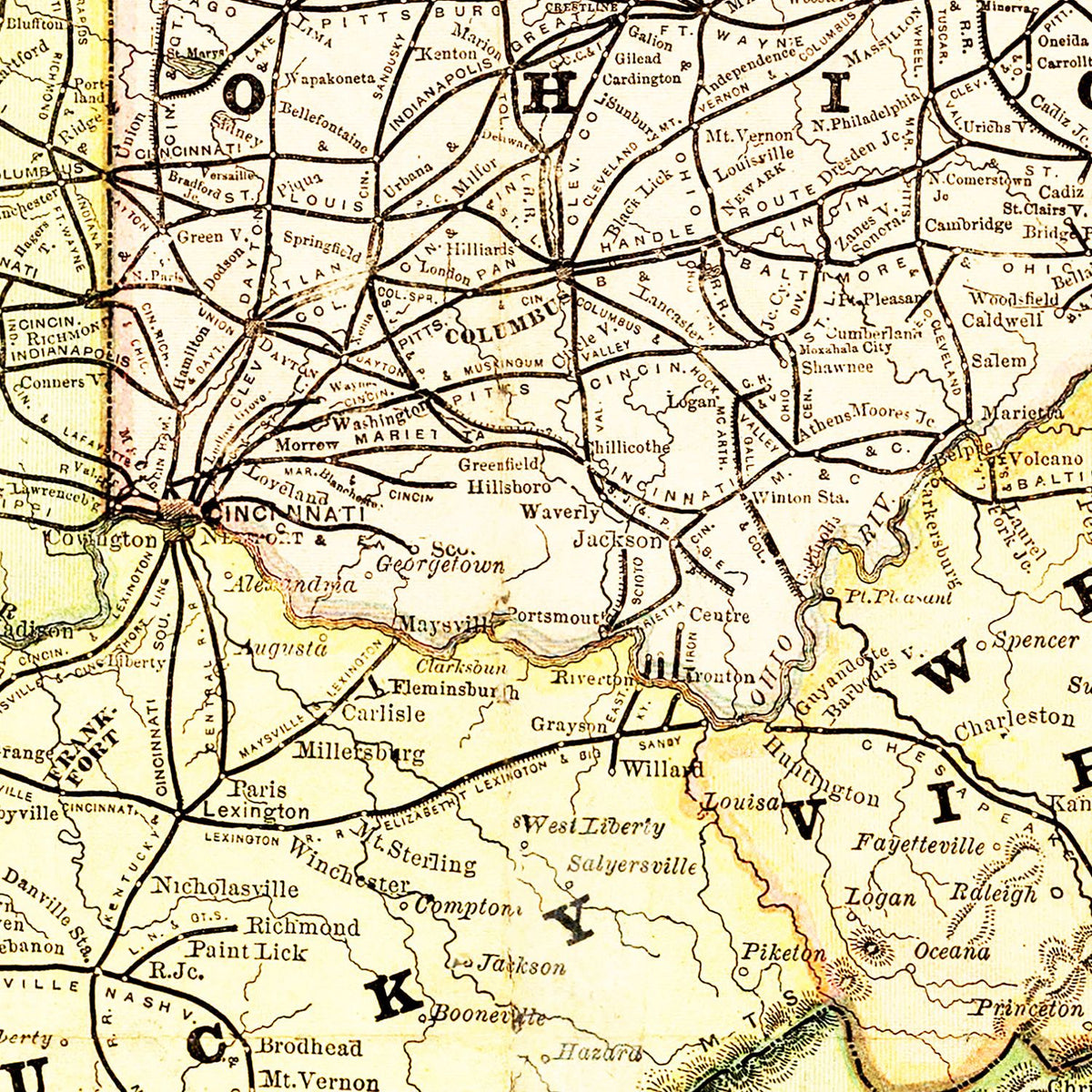 Restored historic details from the 1877 region map of County