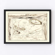 Athens Vintage Map 1832