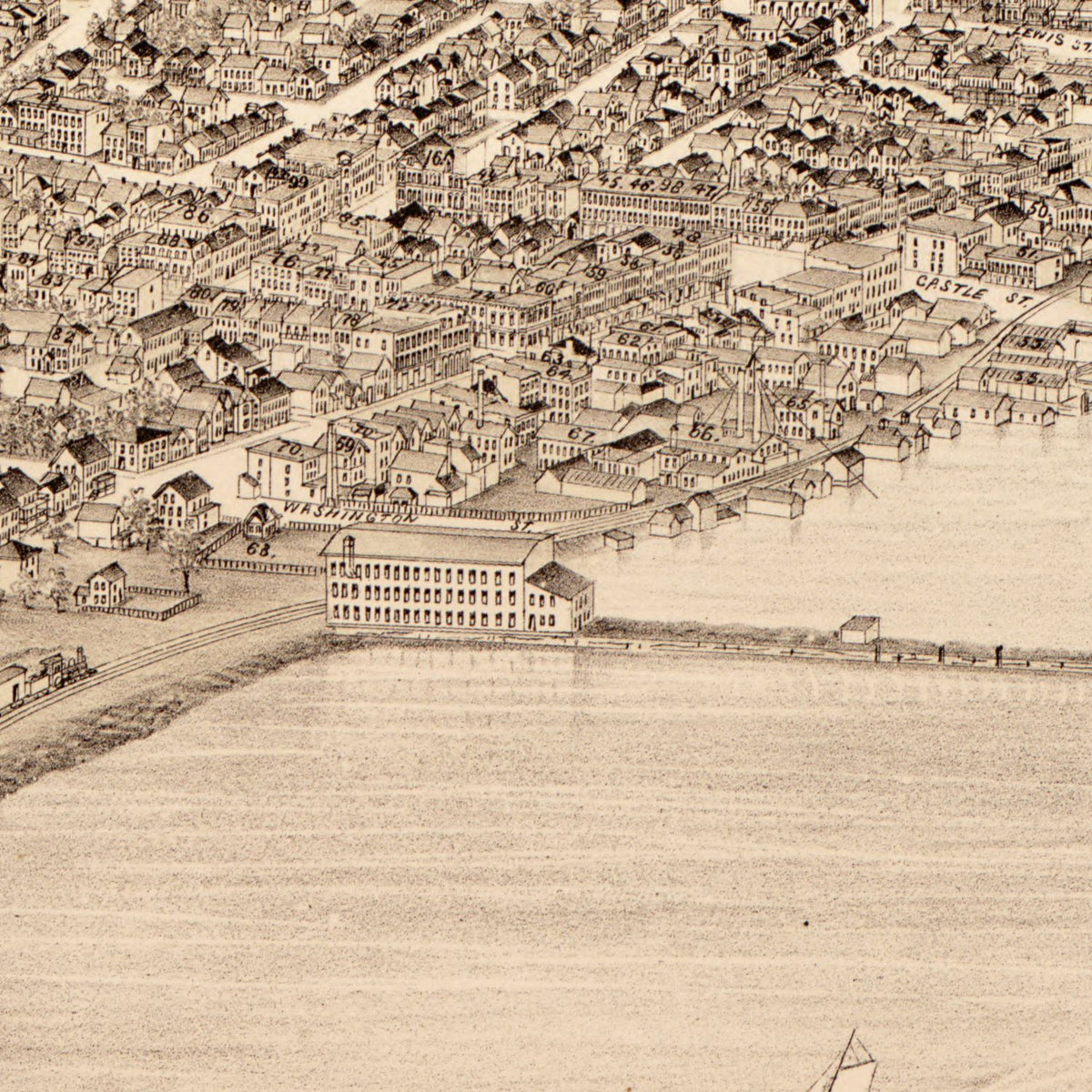 Restored historic details from the 1893 city map of Geneva, New York