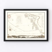 Pompeii Vintage Map 1832