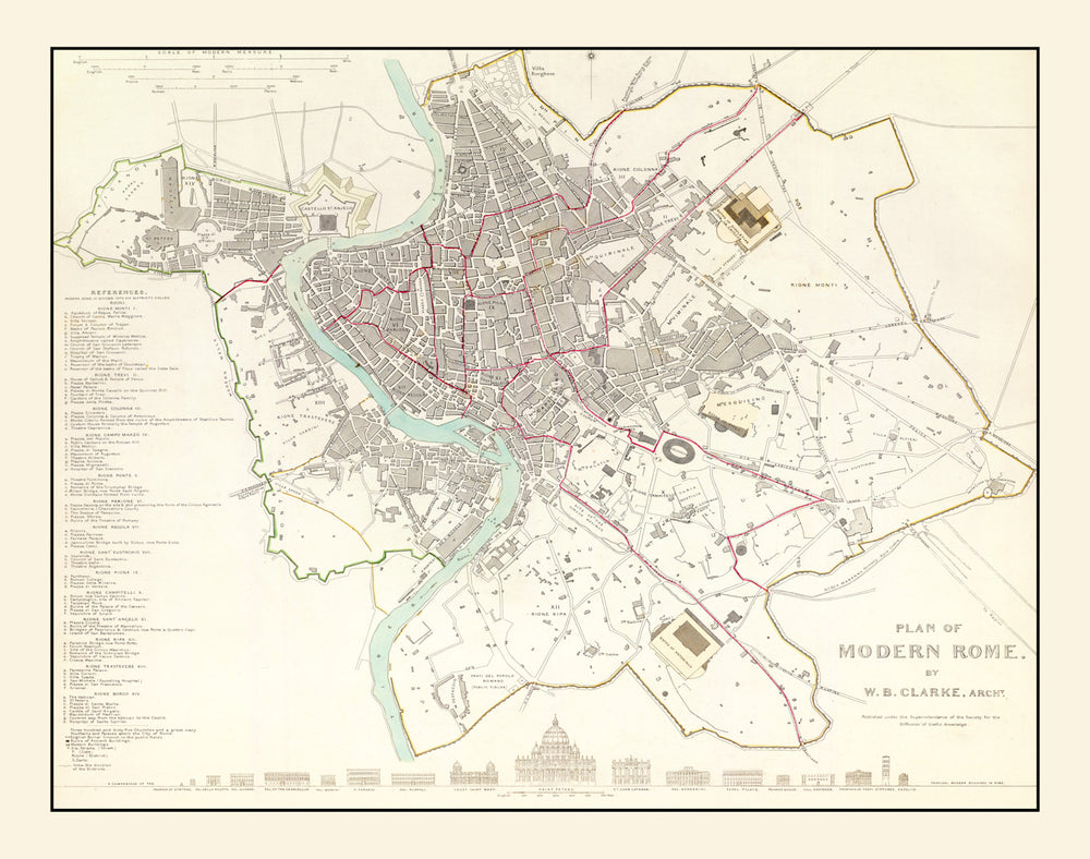 Vintage Map of Stockholm, Sweden 1838 print style example