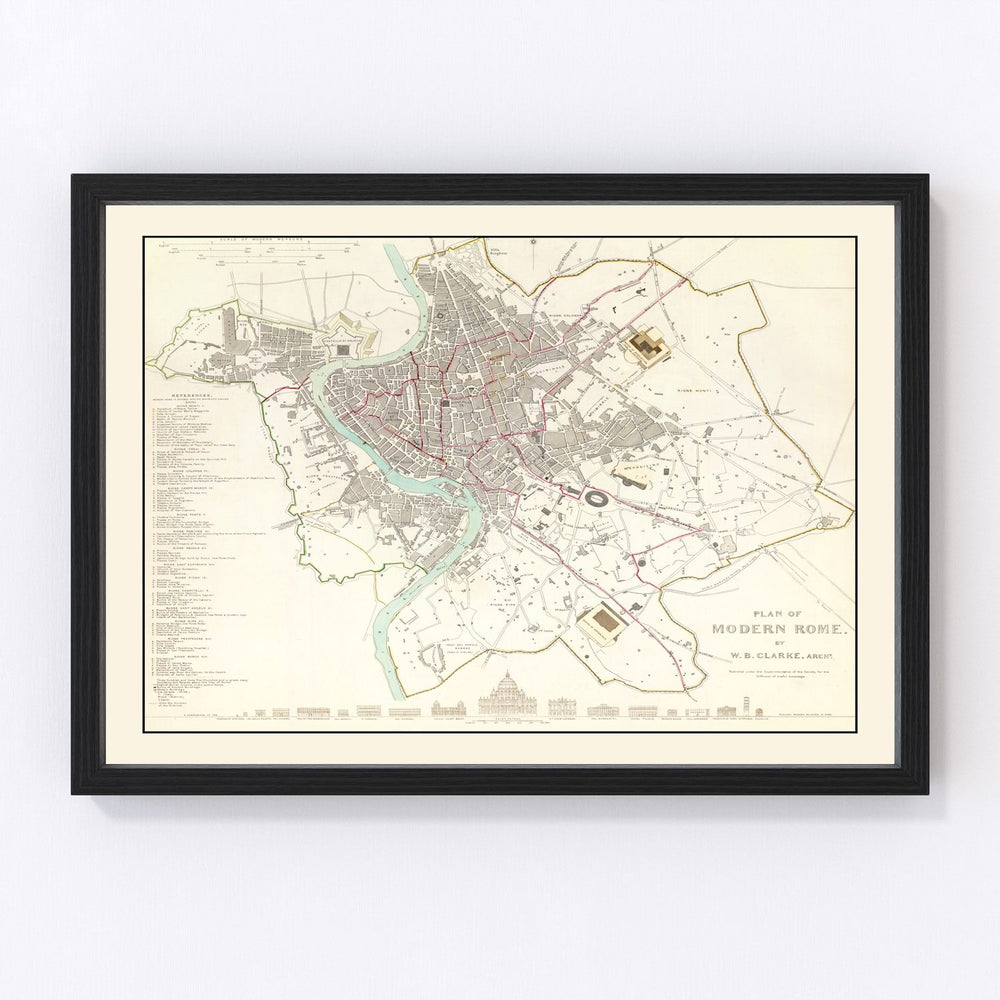 Stockholm Vintage Map 1838