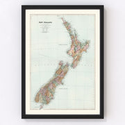 New Zealand Vintage Map 1904