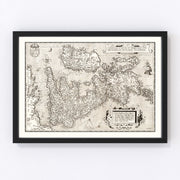 England, Scotland, Ireland Vintage Map 1570