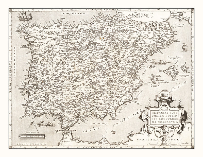Size comparison using Vintage Map of Portugal 1570
