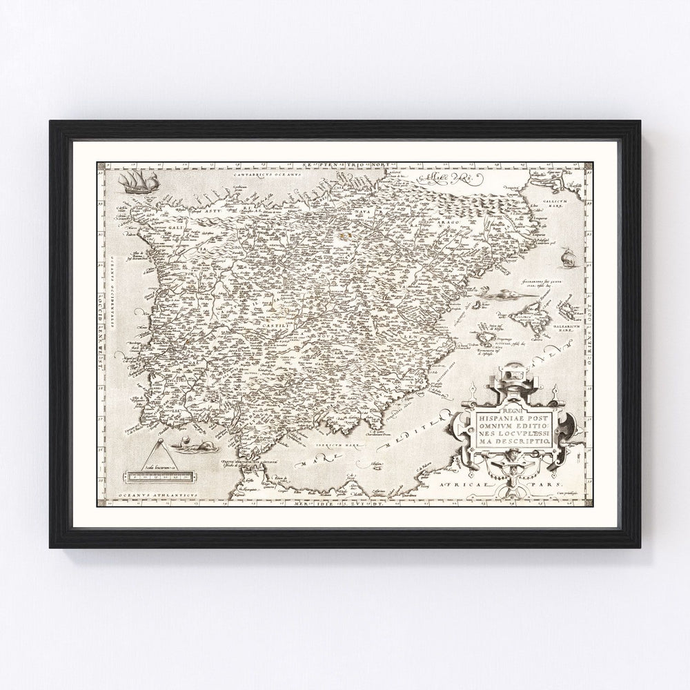 Portugal Vintage Map 1570