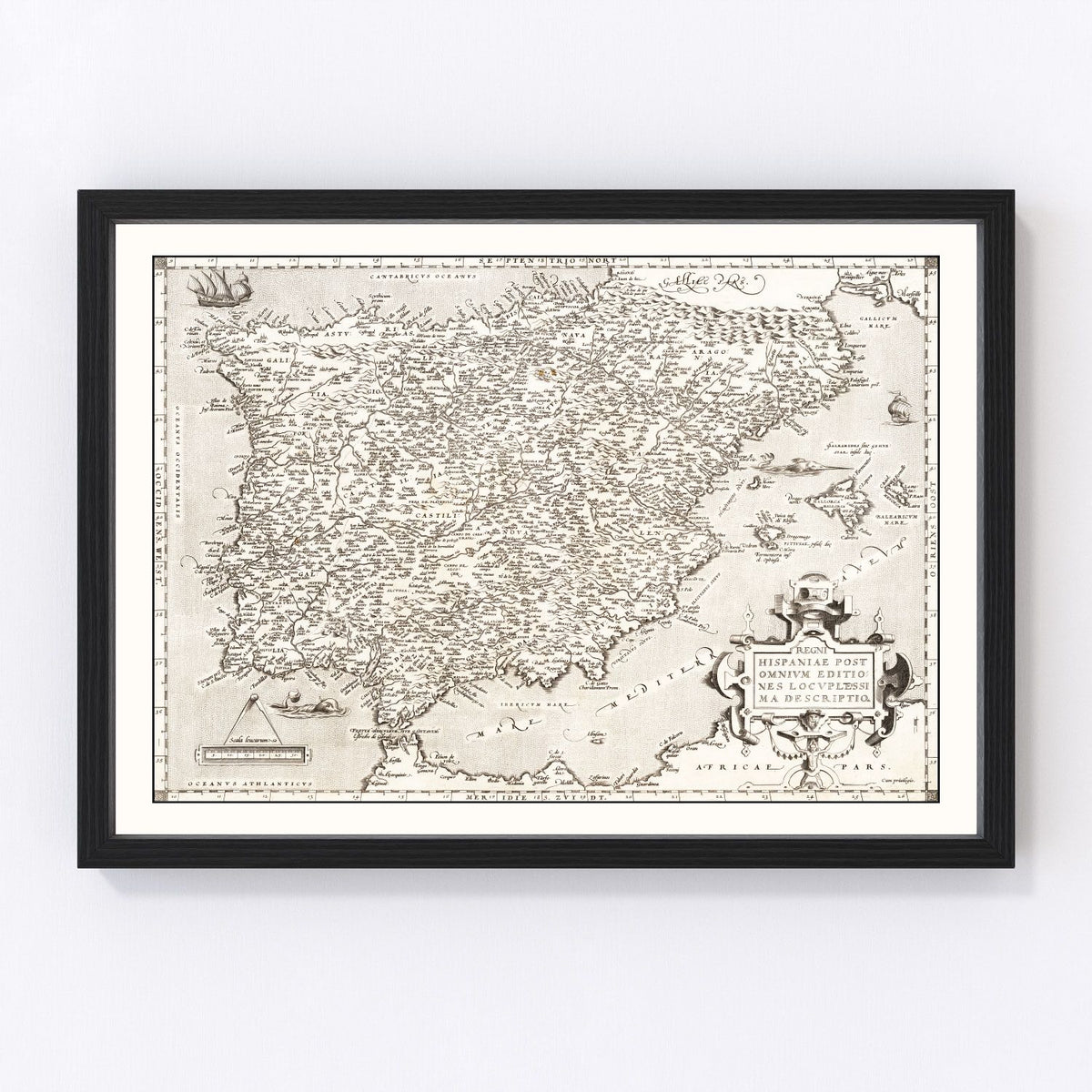 Portugal Vintage Map 1570