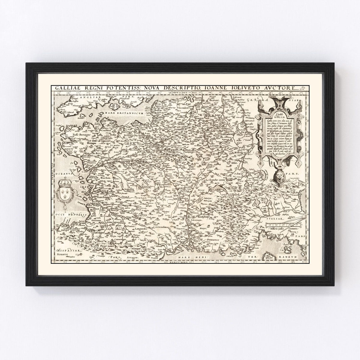 France Vintage Map 1570