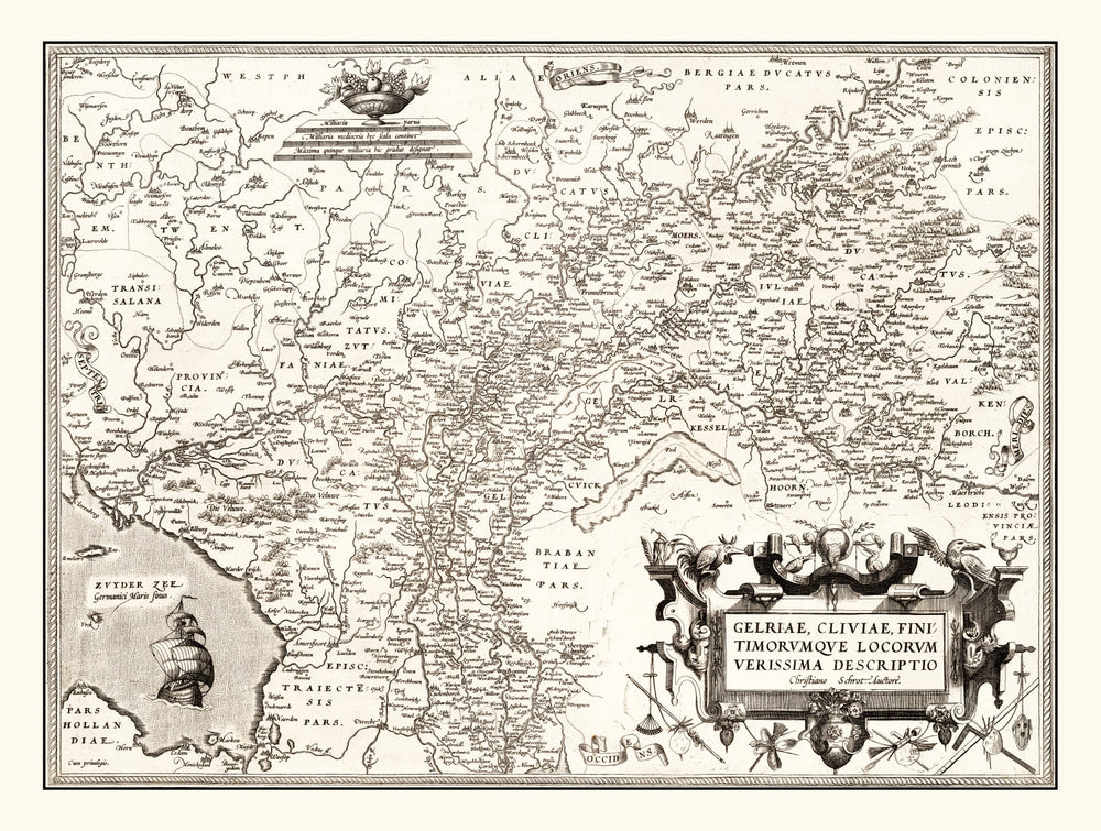 Vintage Map of Germany 1570 print style example