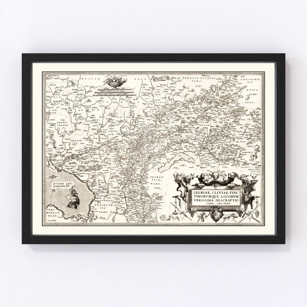Germany Vintage Map 1570