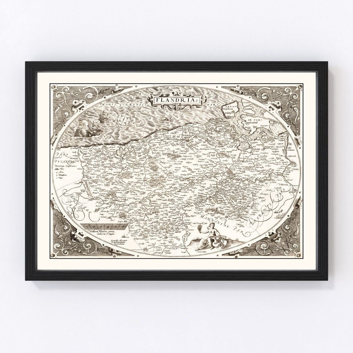 Belgium Vintage Map 1570