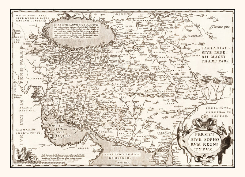 Size comparison using Vintage Map of Persian Empire, 1570
