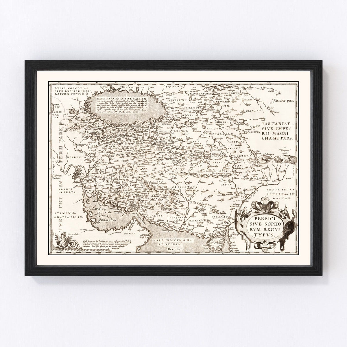 Persian Empire Vintage Map 1570