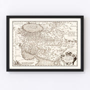 Persian Empire Vintage Map 1570