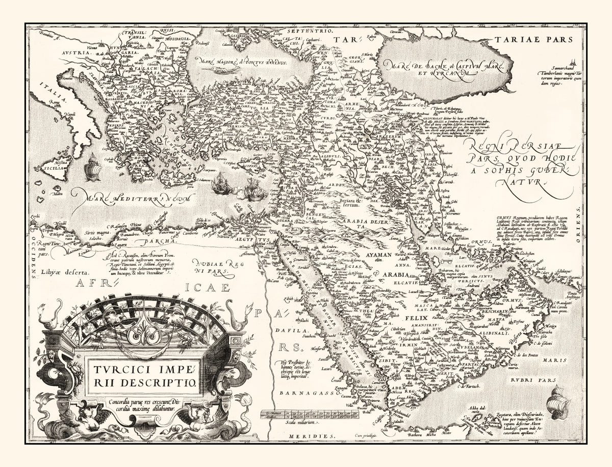 Preview of Vintage Map of Turkish Empire, 1570