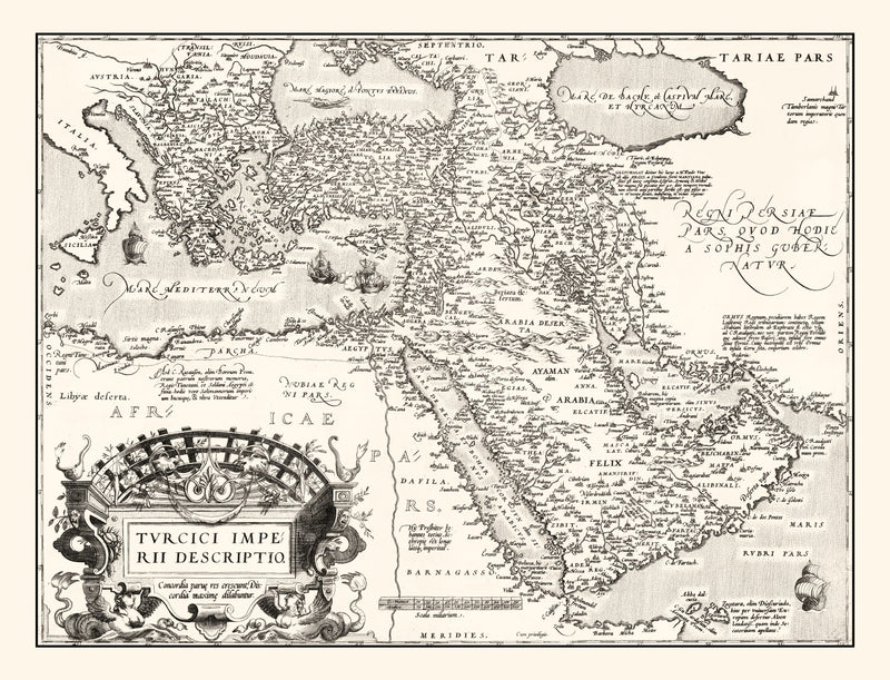 Size comparison using Vintage Map of Turkish Empire, 1570