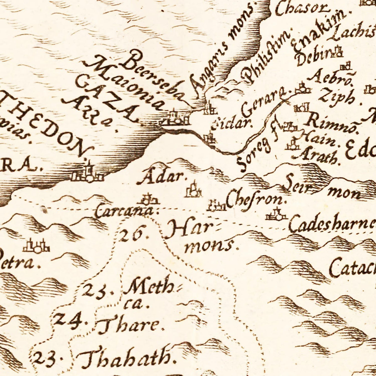 Restored historic details from the 1570 region map of County