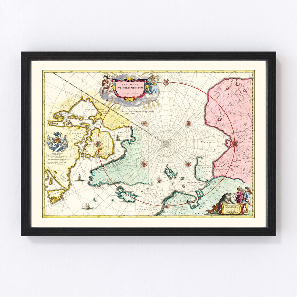 North Pole Vintage Map 1665