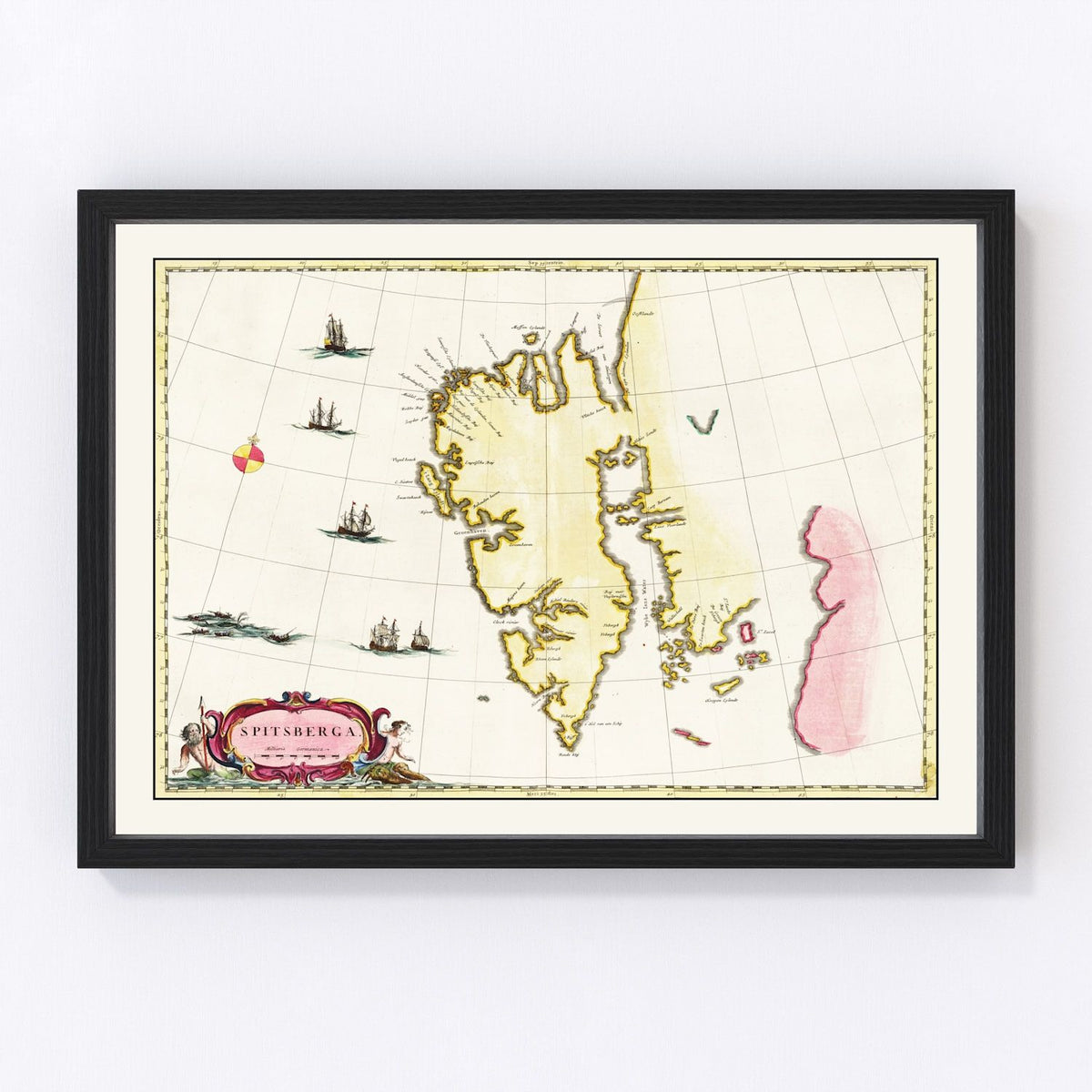Spitsbergen Vintage Map 1665