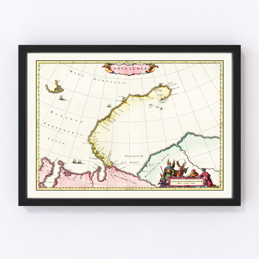 Nova Zembla Vintage Map 1665