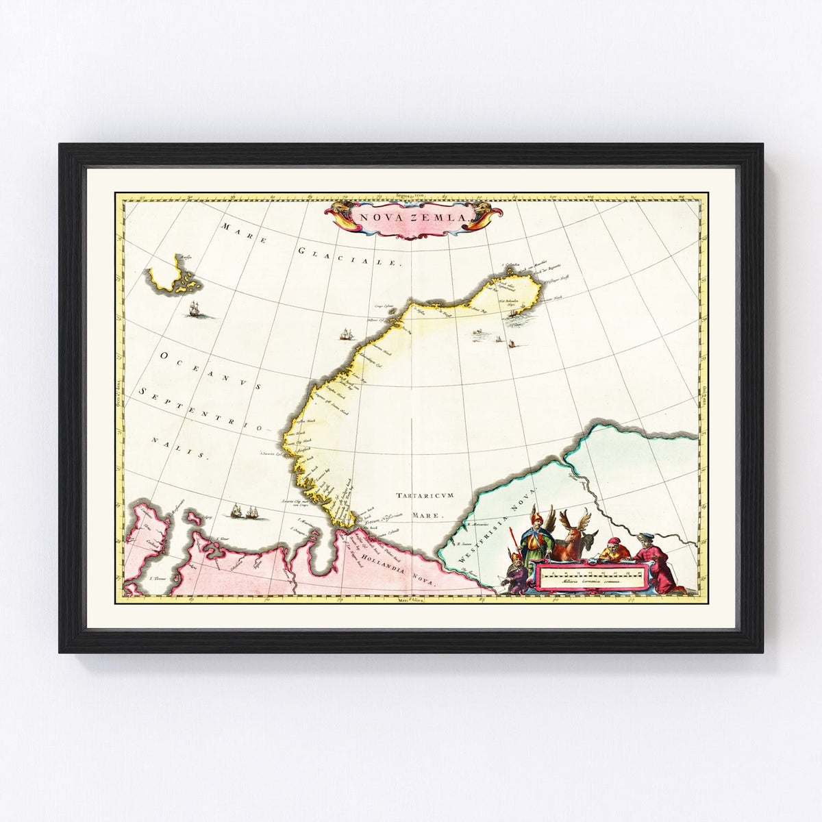 Nova Zembla Vintage Map 1665