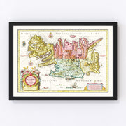 Iceland Vintage Map 1665