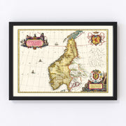 Norway Vintage Map 1665