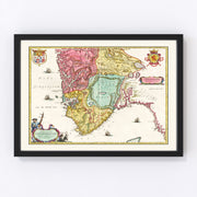 Norway Vintage Map 1665