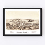 Hagamans Mills Vintage Map 1890