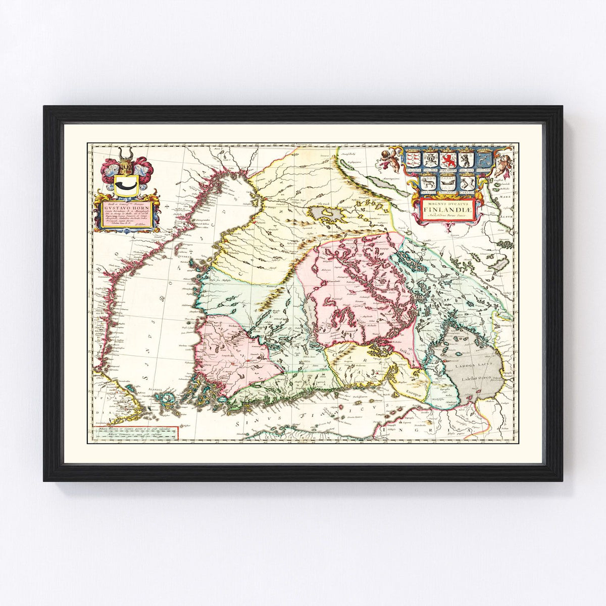 Finland Vintage Map 1665