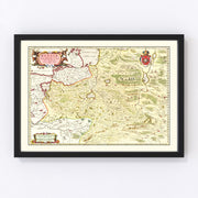 Russia Vintage Map 1665