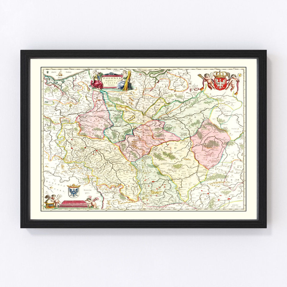 Poland Vintage Map 1665