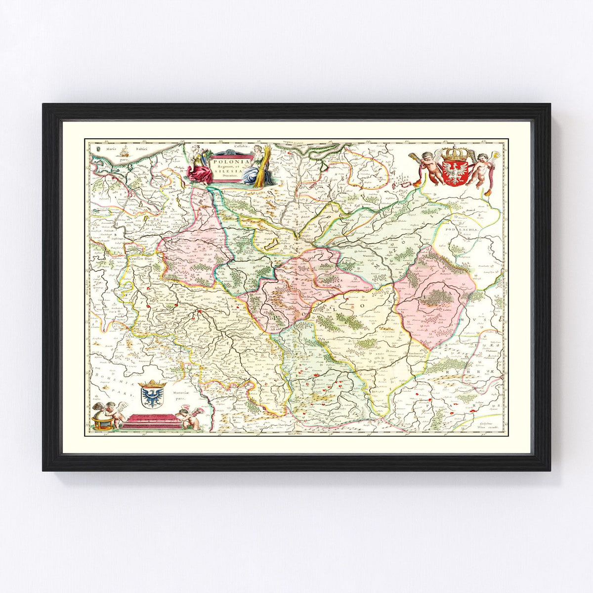 Poland Vintage Map 1665
