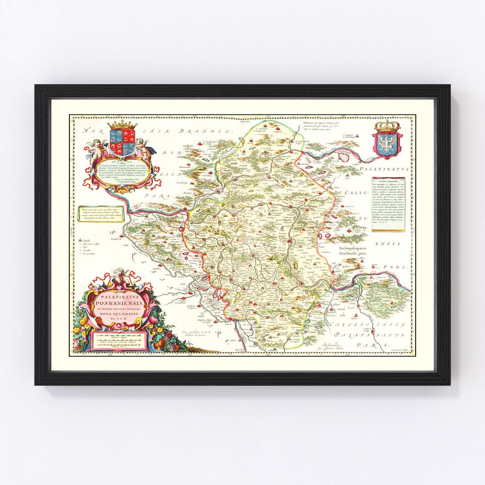 Poland Vintage Map 1665