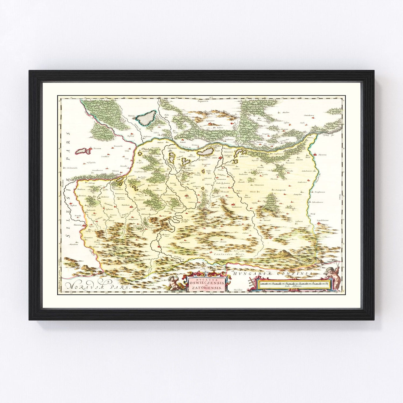 Southwestern Poland Vintage Map 1665