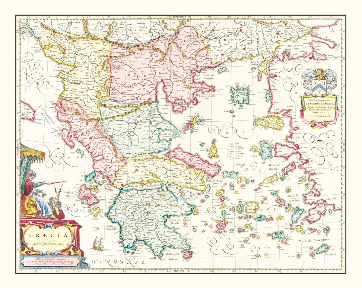Preview of Vintage Map of Greece 1665