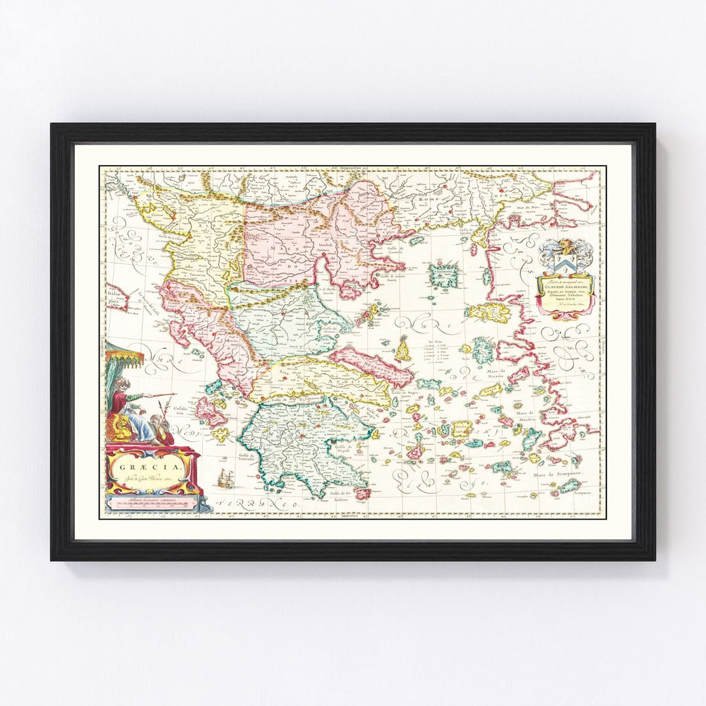Greece Vintage Map 1665