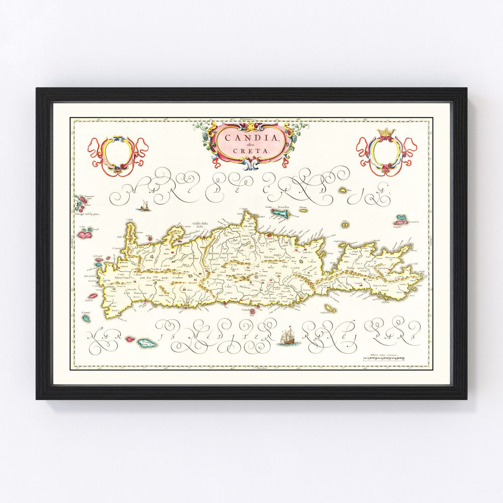 Greece Vintage Map 1665