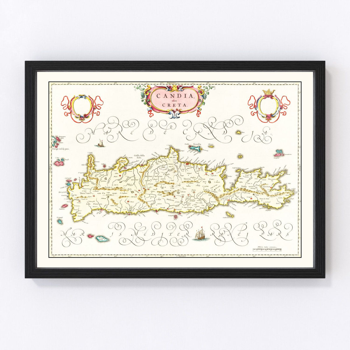 Greece Vintage Map 1665