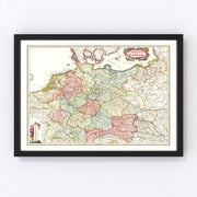 Germany Vintage Map 1665