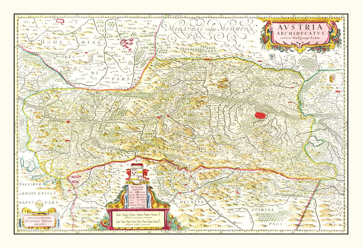 Preview of Vintage Map of Austria 1665