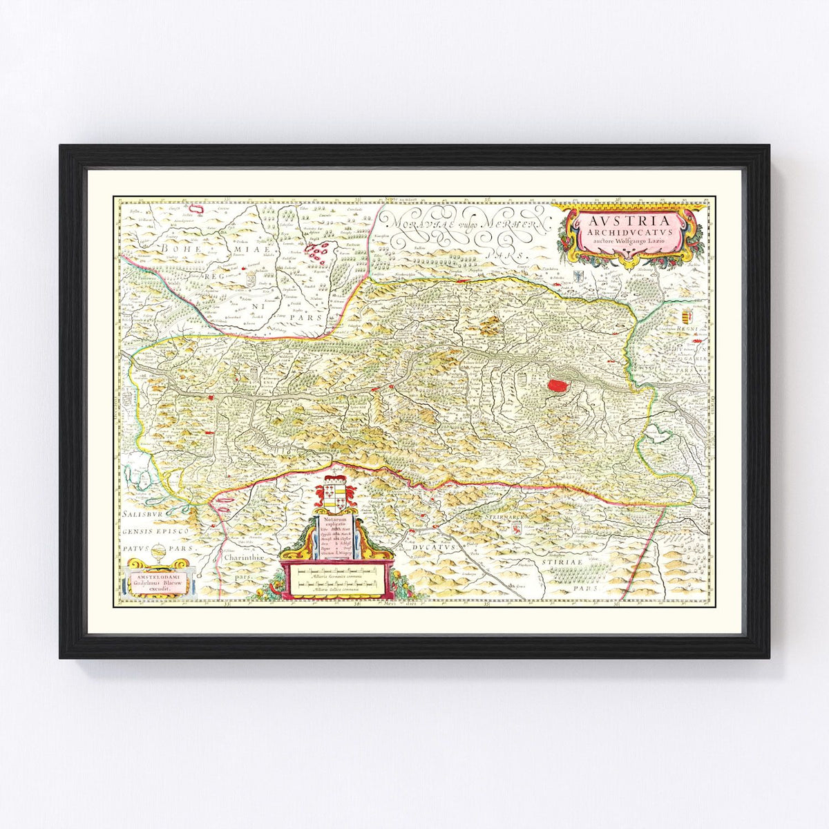 Austria Vintage Map 1665