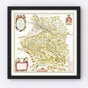 Austria Vintage Map 1665