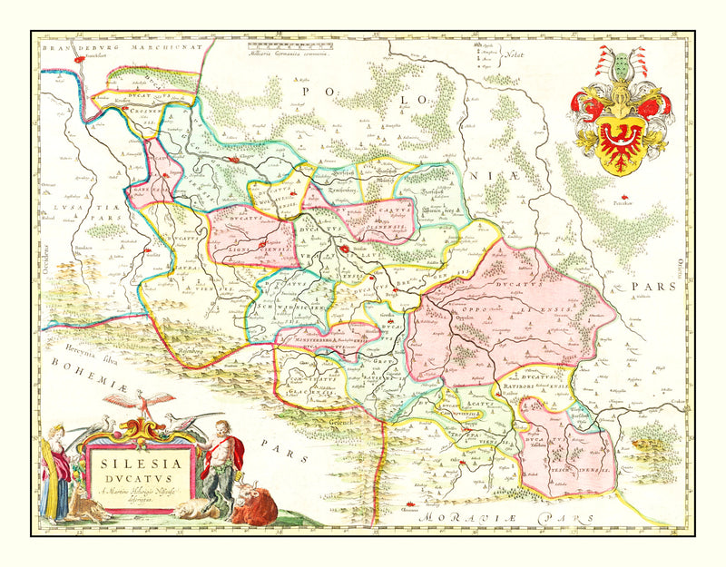 Size comparison using Vintage Map of Silesia 1665